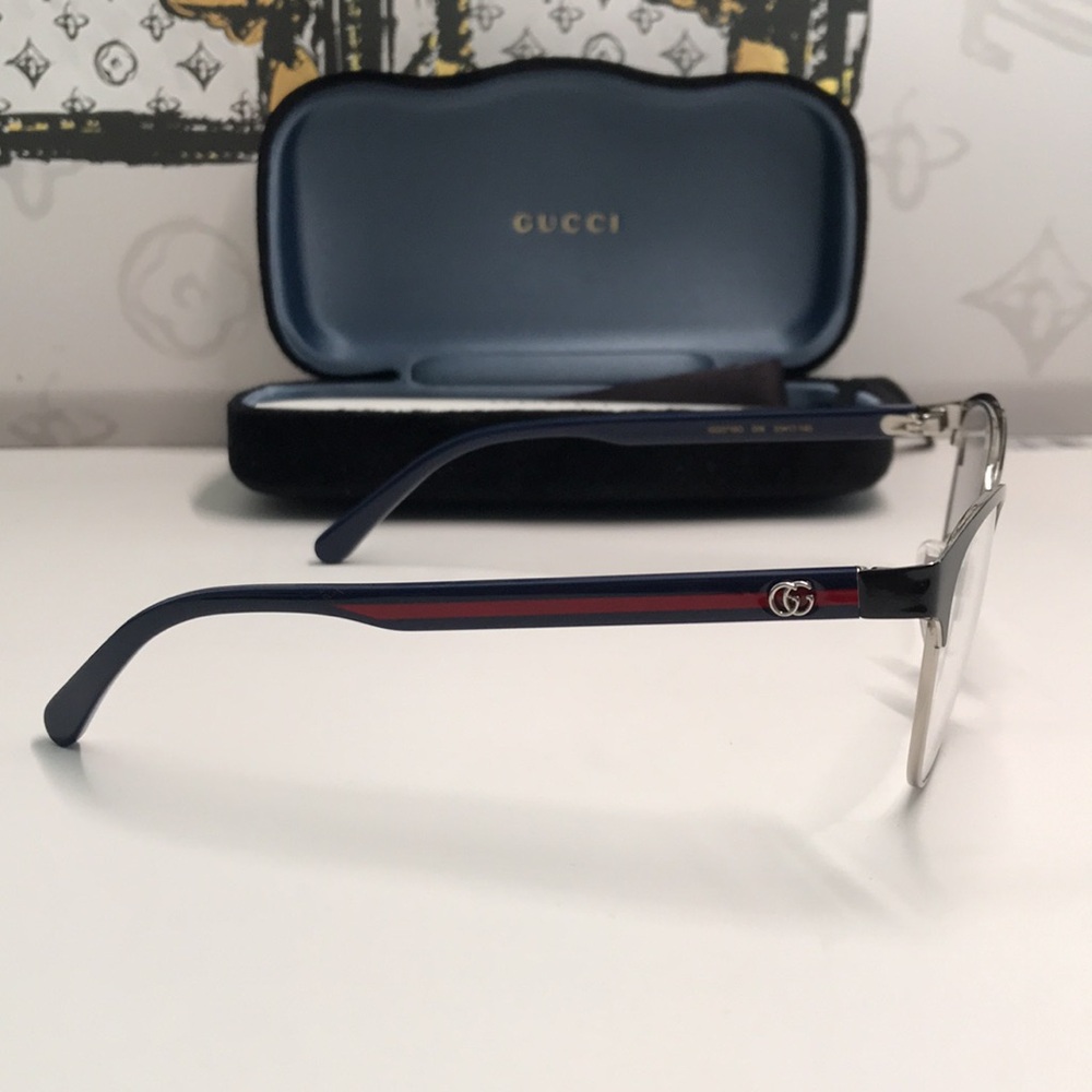 New Authentic Gucci Black Eyeglasses for Men GG0718o 006 - Picture 6 of 13